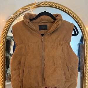Iris Tan Corduroy Puffer Vest